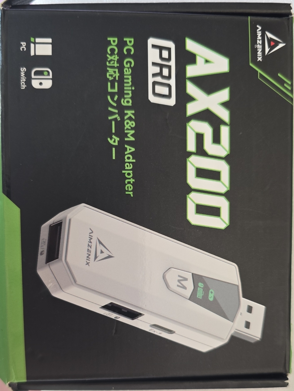 AIMZENIX AX200 Pro PC Gaming K&M Adapter - White/Green